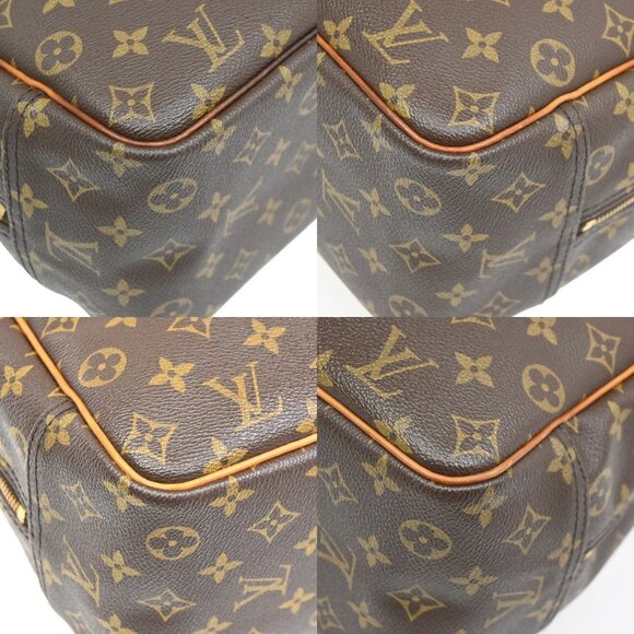 LOUIS VUITTON LV Logo Deauville Hand Bag Monogram Leather Brown M47270 89TA045 - Picture 7 of 16